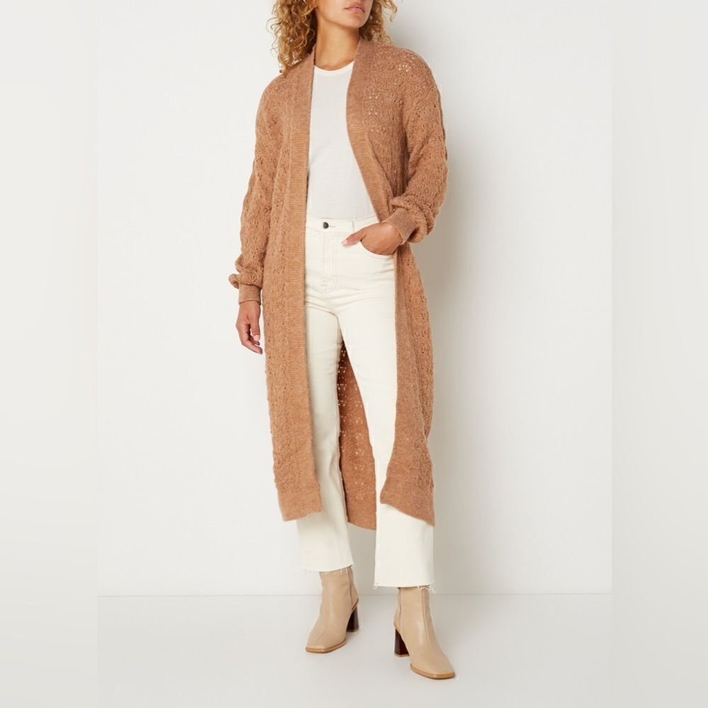 Mango Openwork Long Cardigan New - Picture 7 of 8